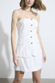 Corselet Ajustado Recortes Quebec Off White