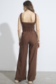 Calça Reta Amarração Cami Chocolate Amargo