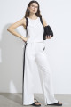 Blusa em afaiataria Skye Branco e Preto