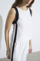 Blusa em afaiataria Skye Branco e Preto