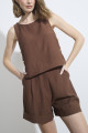 Blusa Alfaiataria Solar Marrom