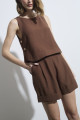 Blusa Alfaiataria Solar Marrom