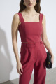Top Cropped Alfaiataria Solar Carmin