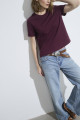 Camiseta Básica Lisa Cabernet Sauvignon