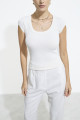 Baby Look Decote U Off White