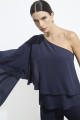 Blusa Assimétrica Geneva Dark Blue