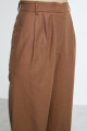 Calça Reta Alfaiataria Cannes Marrom Canela
