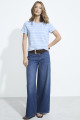 Camiseta Navy Sky Blue/Off
