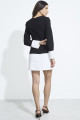 Vestido Manga Longa Curto Reto Niemeyer Preto e Branco