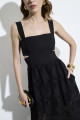 Vestido Maiolli Midi de Renda Preto