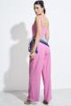 Calça Reta Alfaiataria Cannes Rosa
