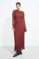 Vestido longo Crochet Marrom Canela