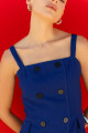 Vestido Transpassado Bath Azul