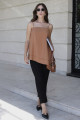 Blusa Assimétrica Alça Newtok Castanho