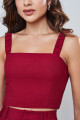 Top Cropped Alfaiataria Orbe Vinho