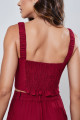 Top Cropped Alfaiataria Orbe Vinho
