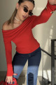 Blusa Ombro a Ombro Malha Chicago Vermelho