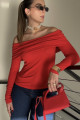 Blusa Ombro a Ombro Malha Chicago Vermelho