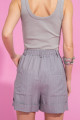 Shorts Alfaiataria Delft Cinza Risca de Giz