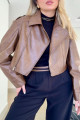 Jaqueta Cropped Oversized Tucson Marrom