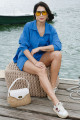 Shorts Alfaiataria Delft Azul Cobalto
