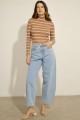 Blusa Básica  Gola Alta York Marrom