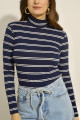 Blusa Básica Gola Alta York Marinho
