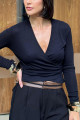 Blusa Manga Longa Preto Budapeste