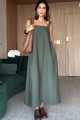 Vestido Longo Foster Dark Oliva
