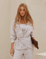Camisa Listrada Macarella Latte