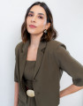 Blazer Cropped Gaudí Verde Militar