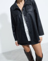 Short Saia Couro Queens Preto