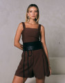Top Cropped Orbe Marrom