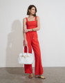 Calça Reta Amarração Cami Vermelho 40°