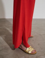 Calça Reta Amarração Cami Vermelho 40°