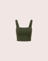 Top Cropped Orbe Verde Oliva