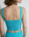 Top Cropped Orbe Azul Piscina