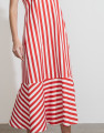 Vestido Longo Listras Bella Vermelho