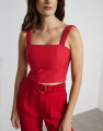 Top Cropped Orbe Vermelho