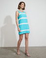 Vestido Curto Reto Ipanema Azul Piscina