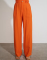 Calça Reta Alfaiataria Solar Laranja