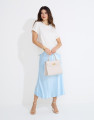 Saia Cetim Midi Hadid Sky Blue