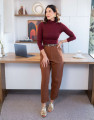 Calça Alfaiataria Versailles Chocolate Suiço