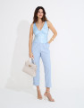 Blusa Cetim Hadid Sky Blue