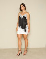 Blusa Assimétrica Preto Contraste Off White Paris