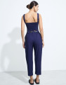 Top Cropped Orbe Marinho