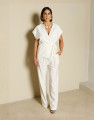 Calça Reta Alfaiataria Cannes Off White