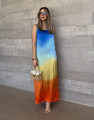 Vestido Longo Acetinado Solar