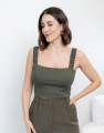 Top Cropped Orbe Verde Oliva