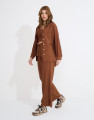Calça Reta Amarração Cami Chocolate Suíço